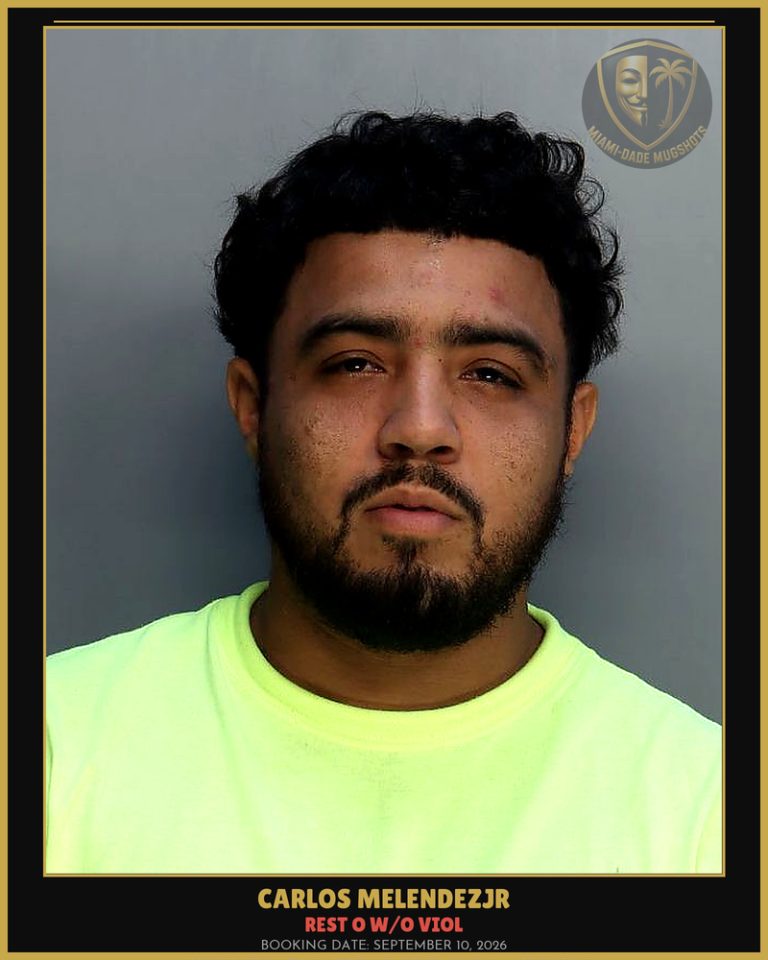 Melendezjr Carlos Valentin Arrested – REST O W/O VIOL – Miami-Dade County (September 10, 2026)