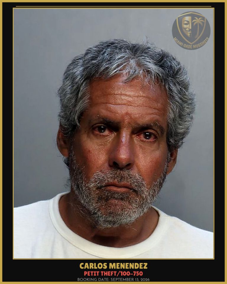 Menendez Carlos  Alberto Arrested – PETIT THEFT/100-750 – Miami-Dade County (September 13, 2026)