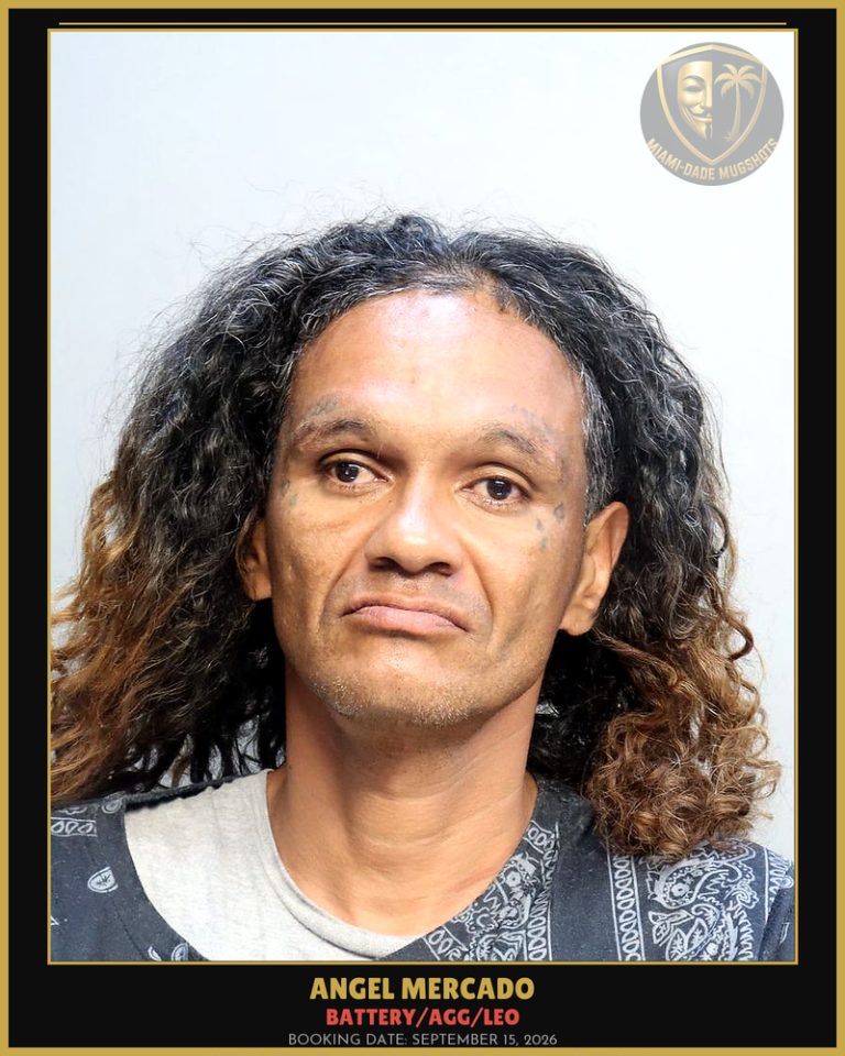 Mercado Angel  Luis Arrested – BATTERY/AGG/LEO – Miami-Dade County (September 15, 2026)