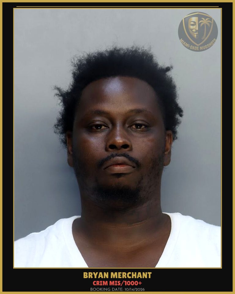 Merchant Bryan  Rengia Arrested – CRIM MIS/1000+ – Miami-Dade County (Unknown)