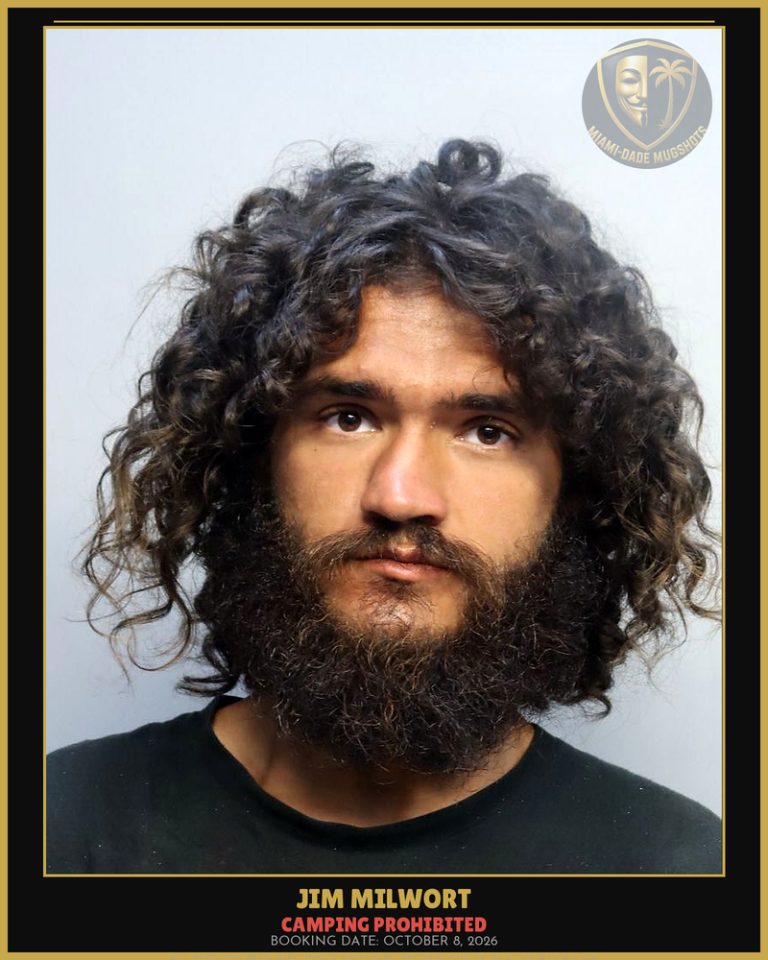Milwort Jim Arrested – CAMPING PROHIBITED – Miami-Dade County (October 8, 2026)