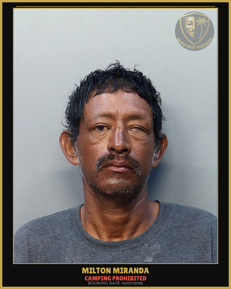 Miranda Milton  Christon Arrested – Camping Prohibited – Miami-Dade County (Unknown)