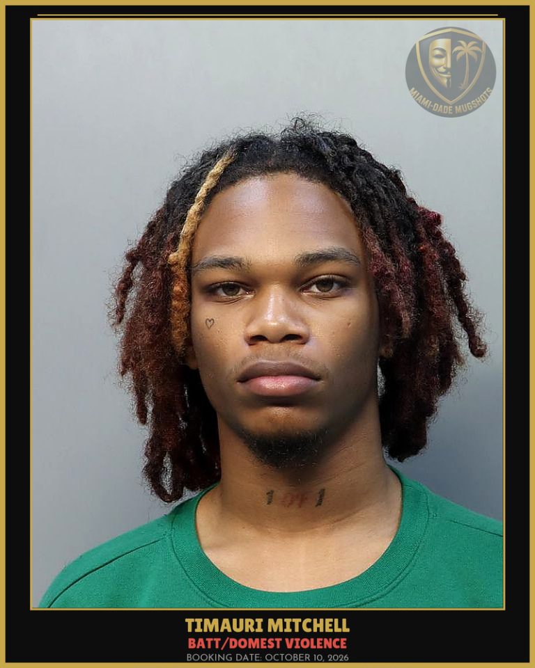 Mitchell Timauri  Latron Arrested – BATT/DOMEST VIOLENCE – Miami-Dade County (October 10, 2026)
