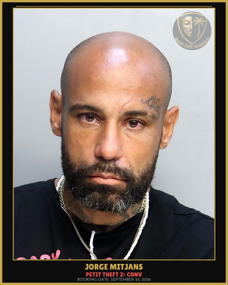 Mitjans Jorge Luis Arrested – PETIT THEFT 2> CONV – Miami-Dade County (September 25, 2026)