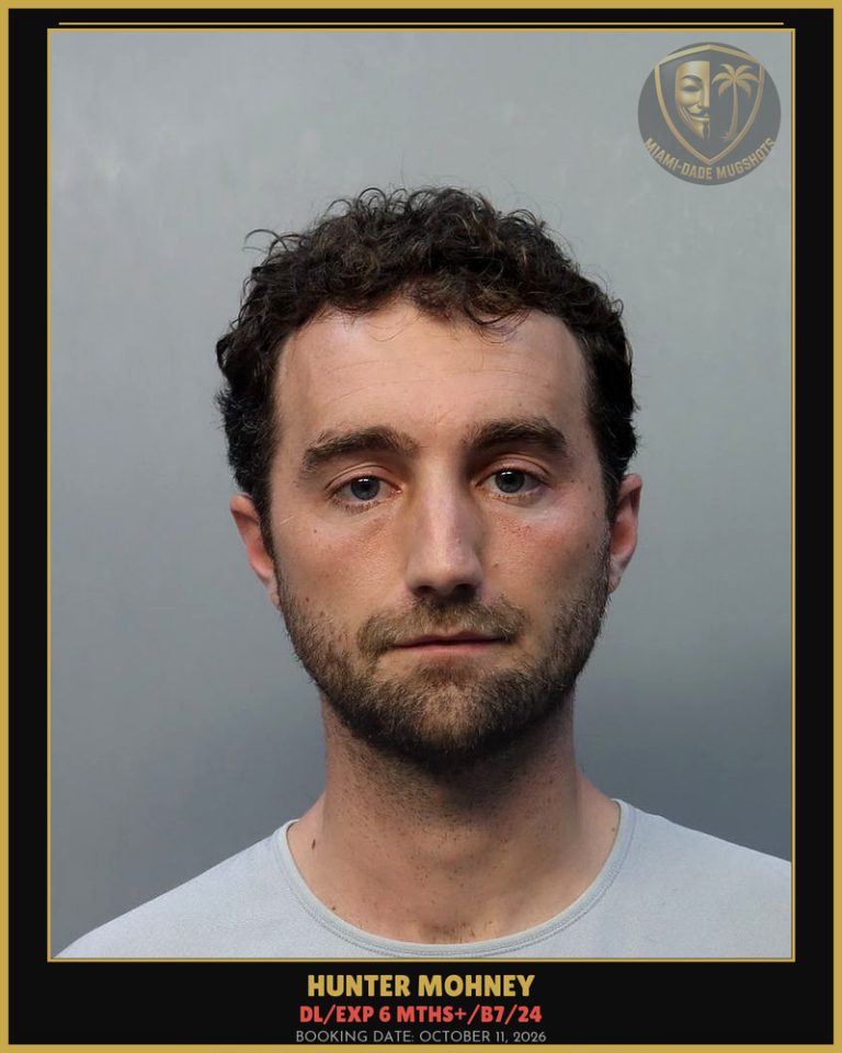 Mohney Hunter Michael Arrested – DL/EXP 6 MTHS+/B7/24 – Miami-Dade County (October 11, 2026)