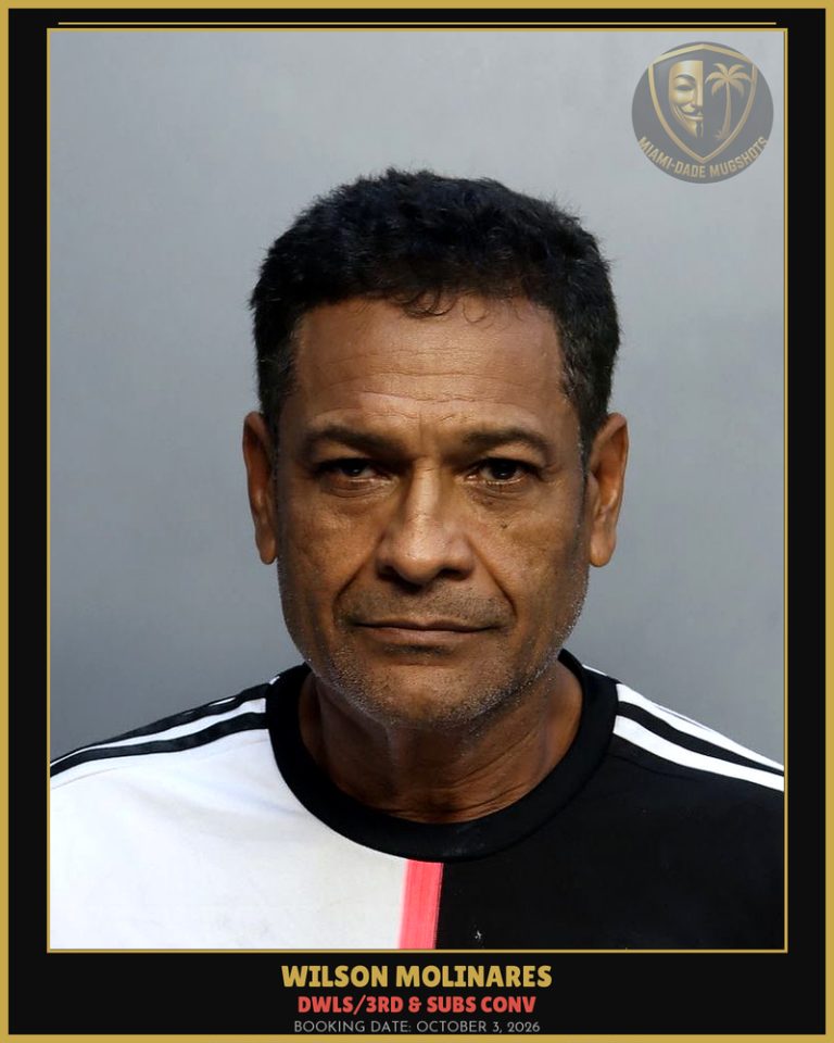 Molinares Wilson  Charles Arrested – DWLS/3RD & SUBS CONV – Miami-Dade County (October 3, 2026)