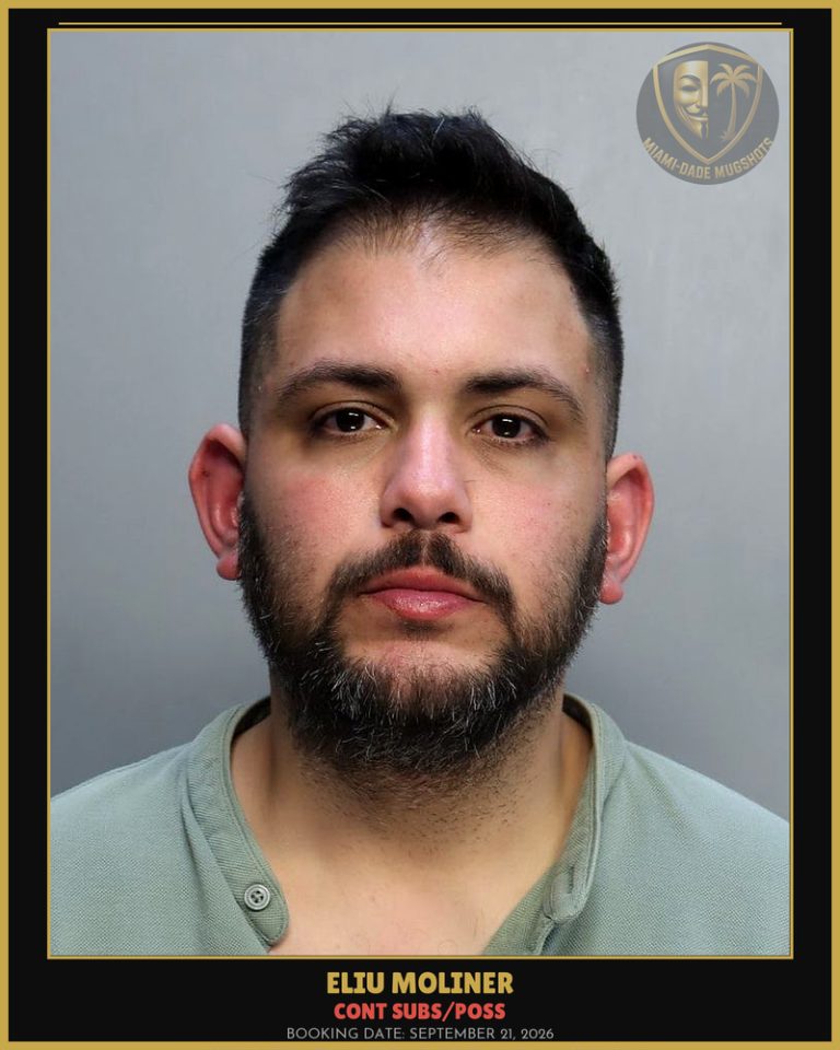 Moliner Eliu  Gabriel Arrested – CONT SUBS/POSS – Miami-Dade County (September 21, 2026)