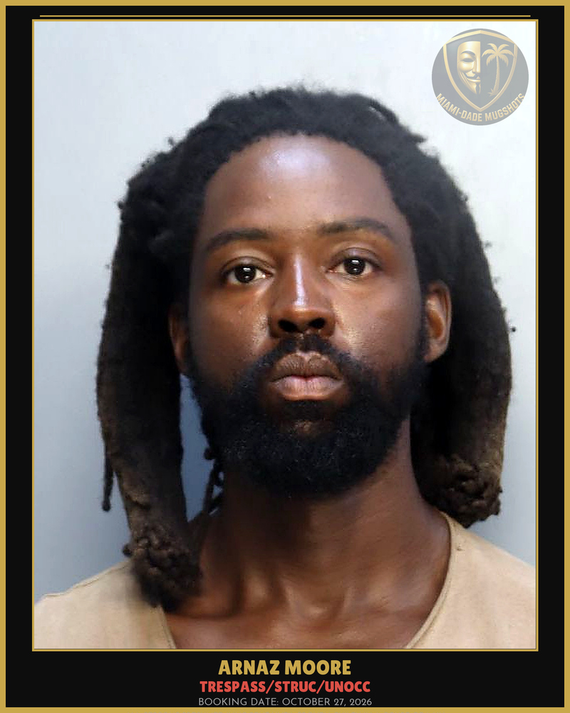 Moore Arnaz  Lanier Arrested – Trespass/Struc/Unocc – Miami-Dade County (October 27, 2026)