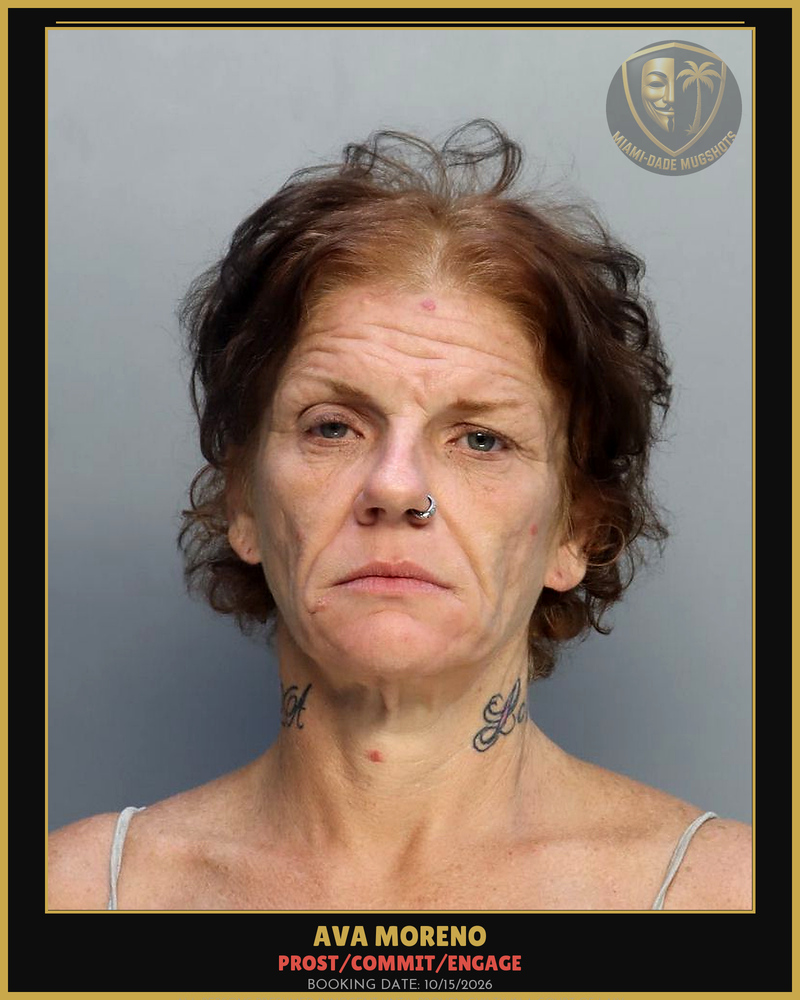 Moreno Ava  Kathleen Arrested – Prost/Commit/Engage – Miami-Dade County (Unknown)