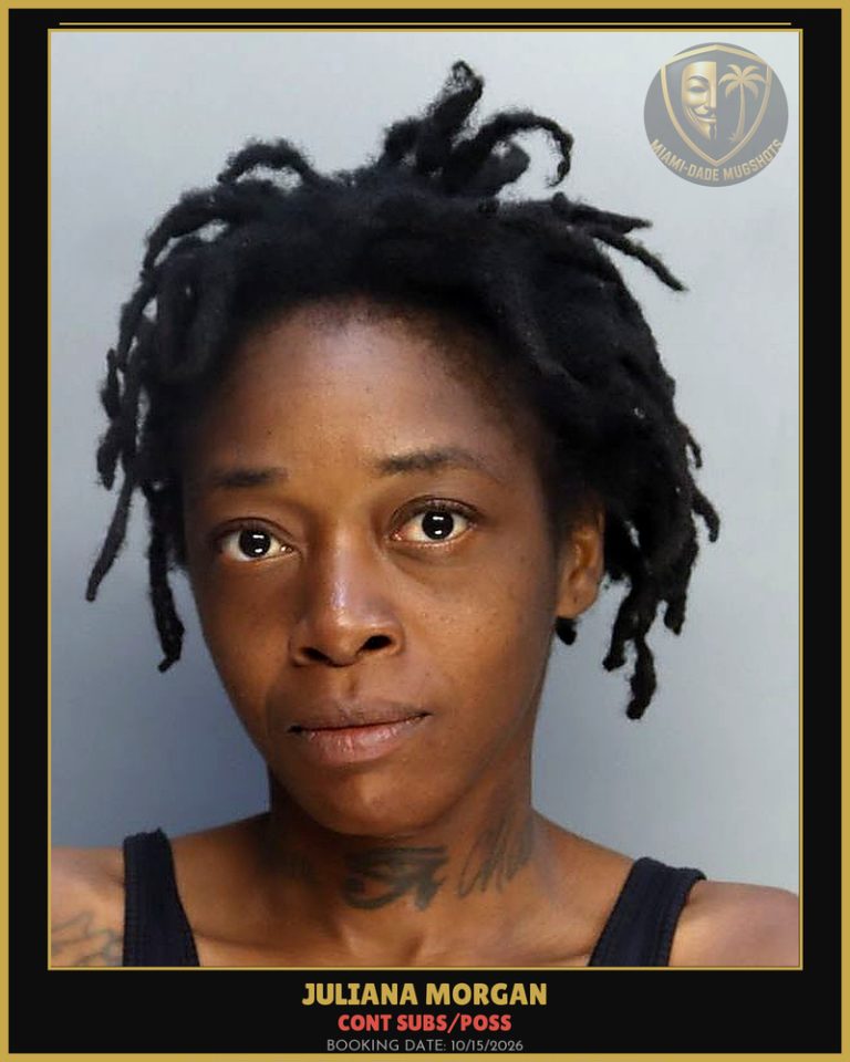 Morgan Juliana  L Arrested – CONT SUBS/POSS – Miami-Dade County (Unknown)