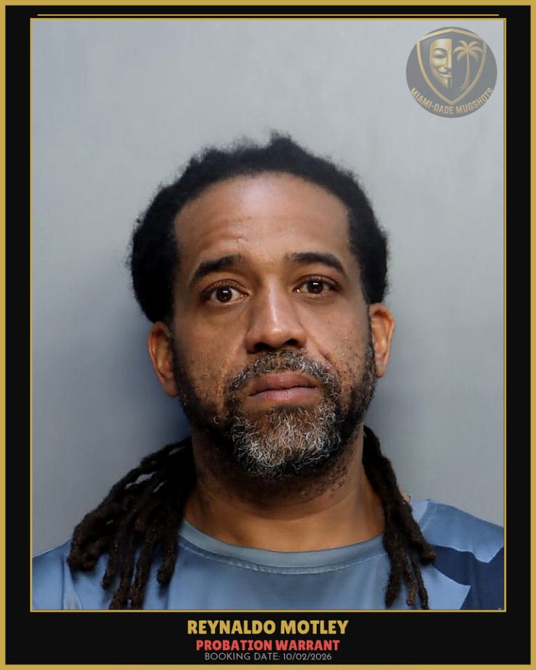Motley Reynaldo Arrested – PROBATION WARRANT – Miami-Dade County (Unknown)