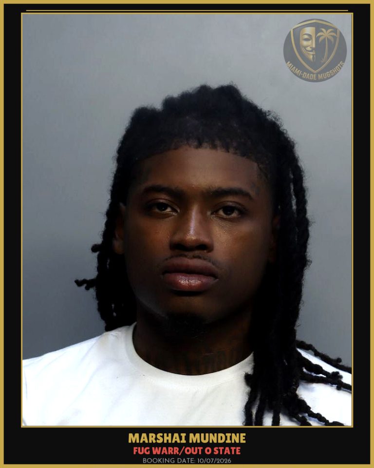 Mundine Marshai Arrested – FUG WARR/OUT O STATE – Miami-Dade County (Unknown)
