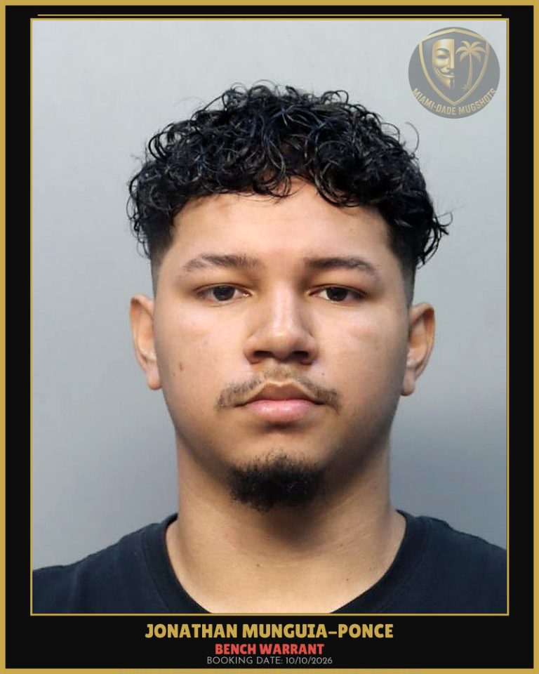 Munguia-Ponce Jonathan  Uriel Arrested – BENCH WARRANT – Miami-Dade County (Unknown)