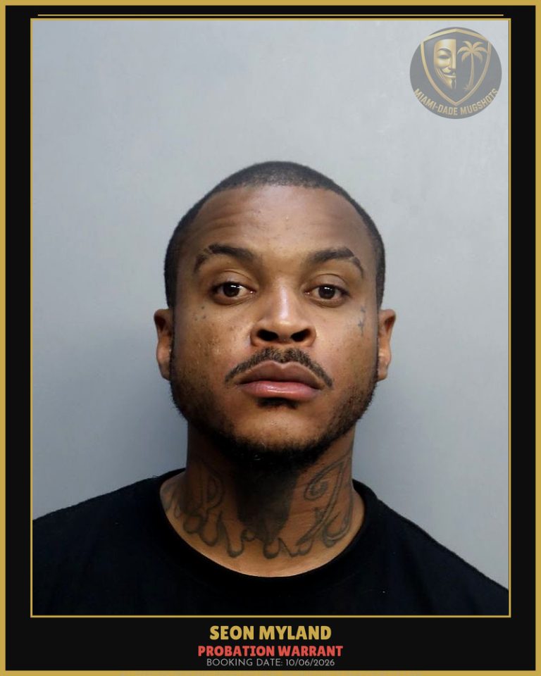 Myland Seon  Heston Arrested – PROBATION WARRANT – Miami-Dade County (Unknown)