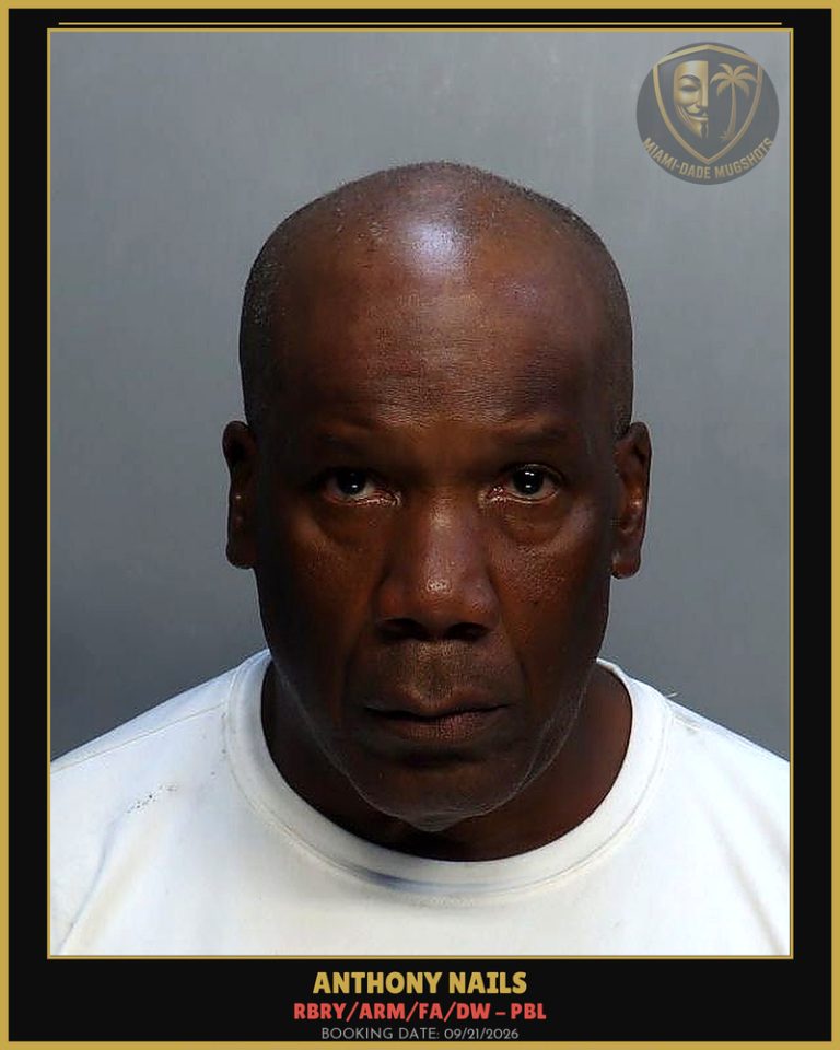 Nails Anthony Arrested – RBRY/ARM/FA/DW – PBL – Miami-Dade County (Unknown)