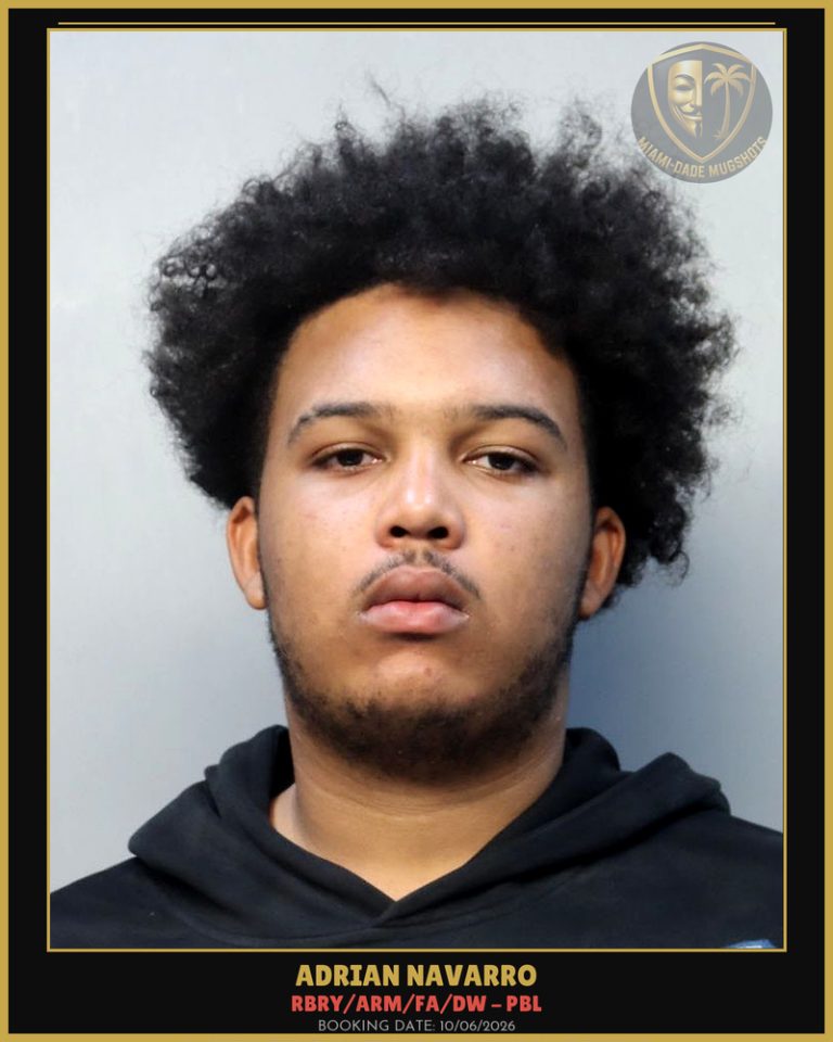Navarro Adrian Arrested – RBRY/ARM/FA/DW – PBL – Miami-Dade County (Unknown)