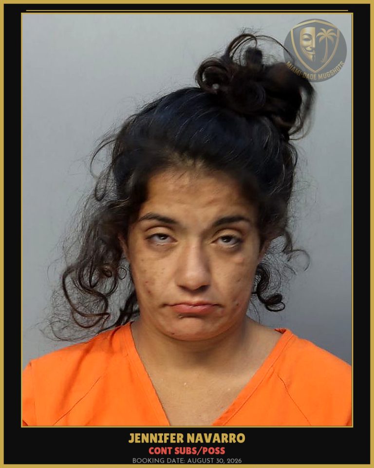 Navarro Jennifer Caridad Arrested – CONT SUBS/POSS – Miami-Dade County (August 30, 2026)