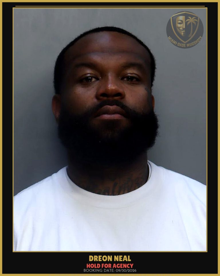 Neal Dreon M Arrested – HOLD FOR AGENCY – Miami-Dade County (Unknown)
