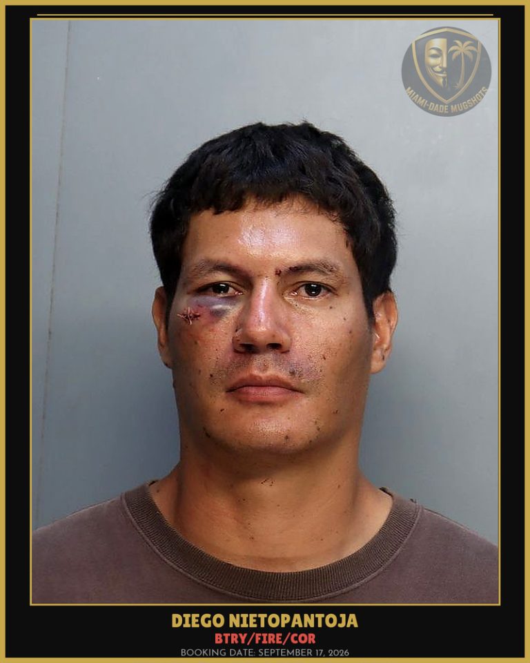Nietopantoja Diego Fernando Arrested – BTRY/FIRE/COR – Miami-Dade County (September 17, 2026)
