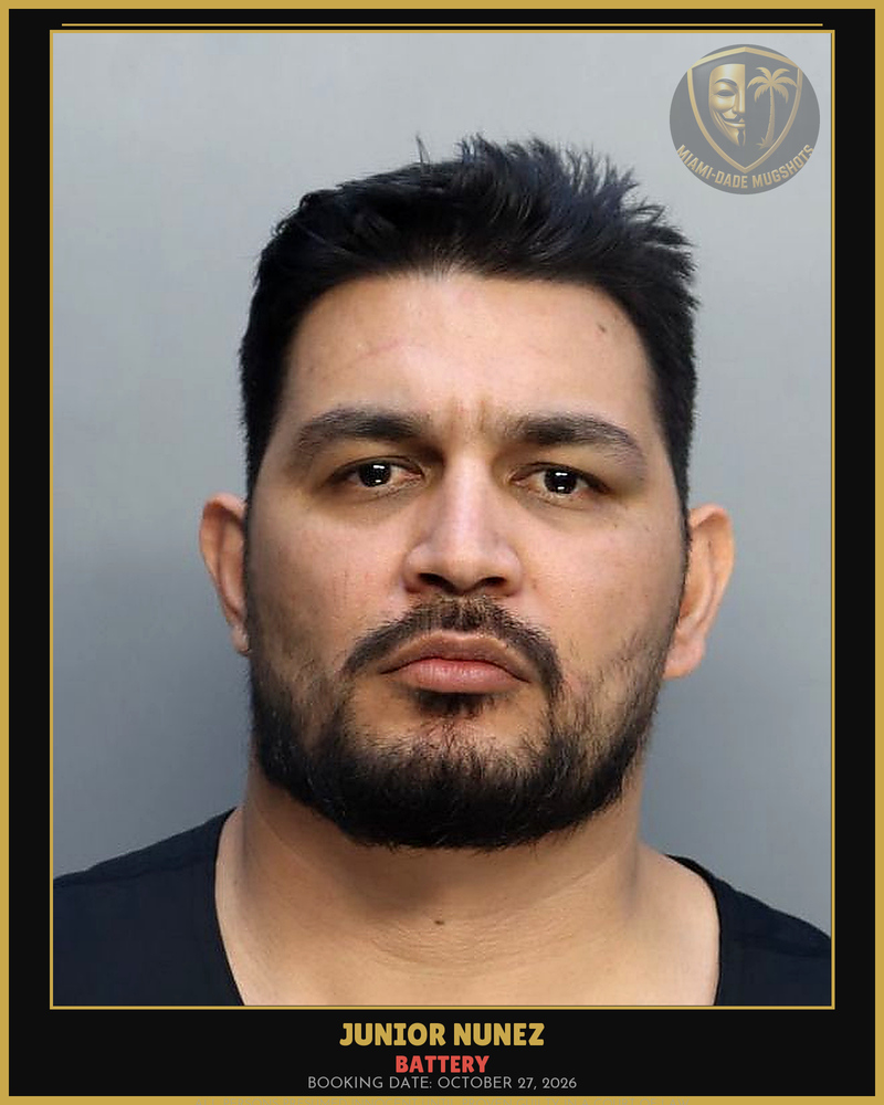 Nunez Junior Arrested – Battery – Miami-Dade County (October 27, 2026)