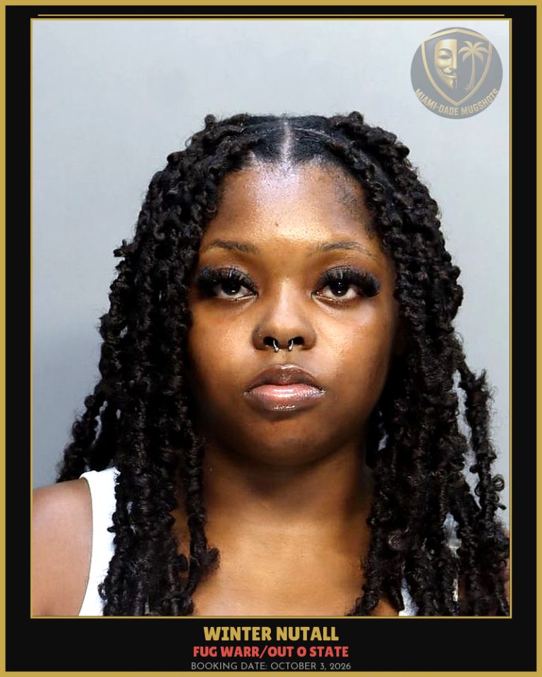 Nutall Winter Arrested – FUG WARR/OUT O STATE – Miami-Dade County (October 3, 2026)