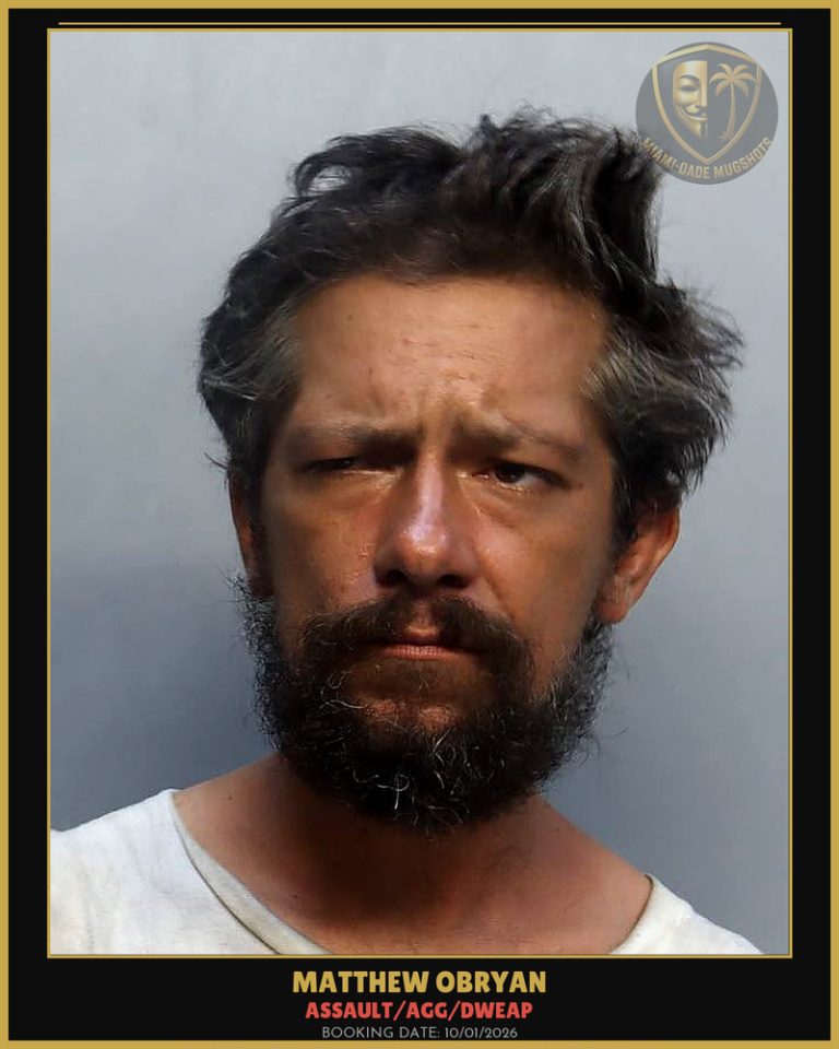 Obryan Matthew  William Arrested – ASSAULT/AGG/DWEAP – Miami-Dade County (Unknown)