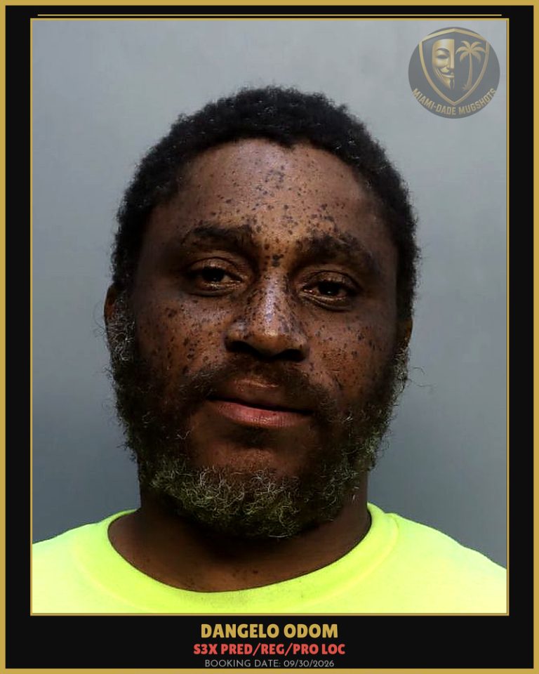 Odom Dangelo T Arrested – s3x PRED/REG/PRO LOC – Miami-Dade County (Unknown)
