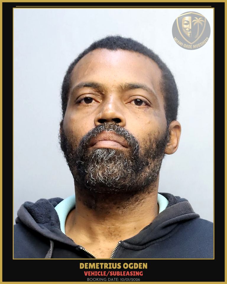 Ogden Demetrius  Laron Arrested – VEHICLE/SUBLEASING – Miami-Dade County (Unknown)