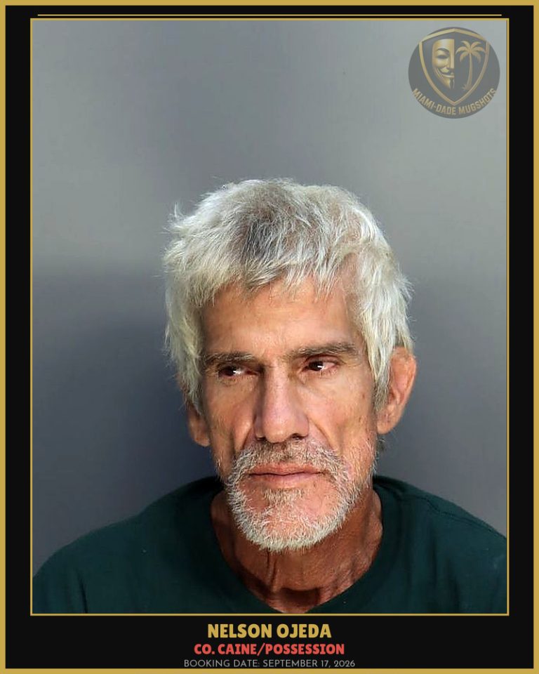 Ojeda Nelson Alberto Arrested – Co. Caine/POSSESSION – Miami-Dade County (September 17, 2026)