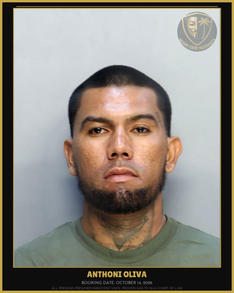 Oliva Anthoni Job Arrested – Miami-Dade County (October 14, 2026)