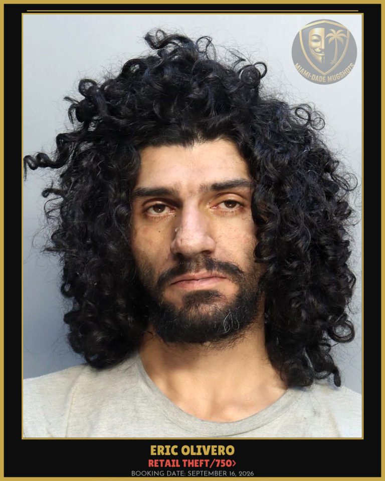 Olivero Eric Arrested – RETAIL THEFT/750> – Miami-Dade County (September 16, 2026)