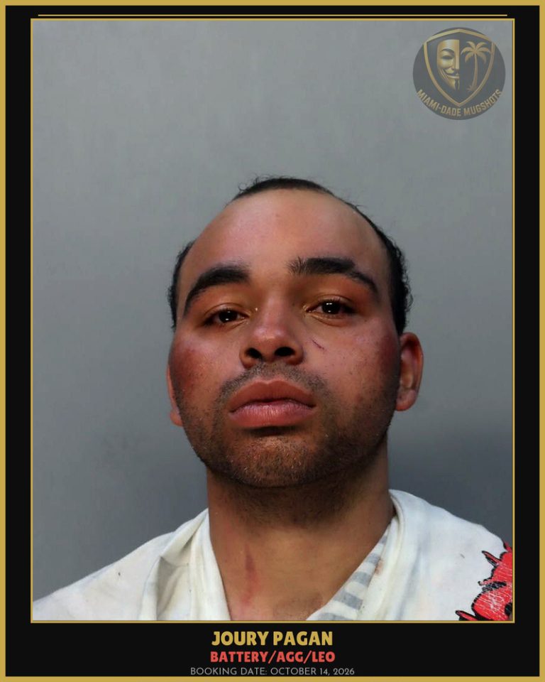 Pagan Joury Andre Arrested – BATTERY/AGG/LEO – Miami-Dade County (October 14, 2026)