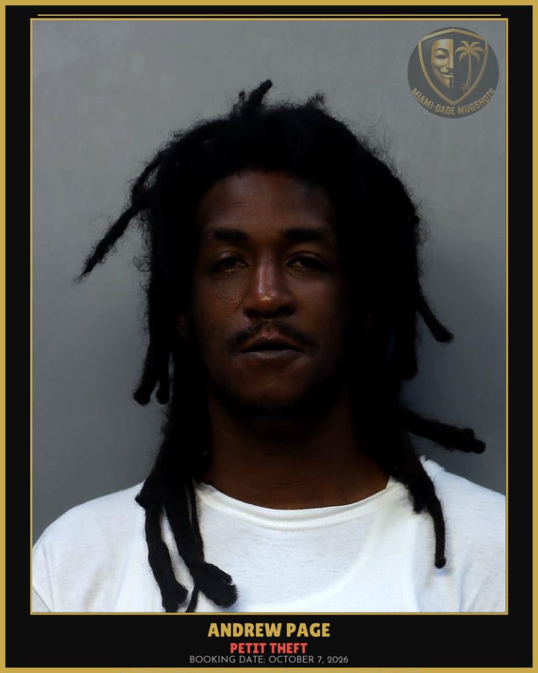 Page Andrew Arrested – PETIT THEFT – Miami-Dade County (October 7, 2026)