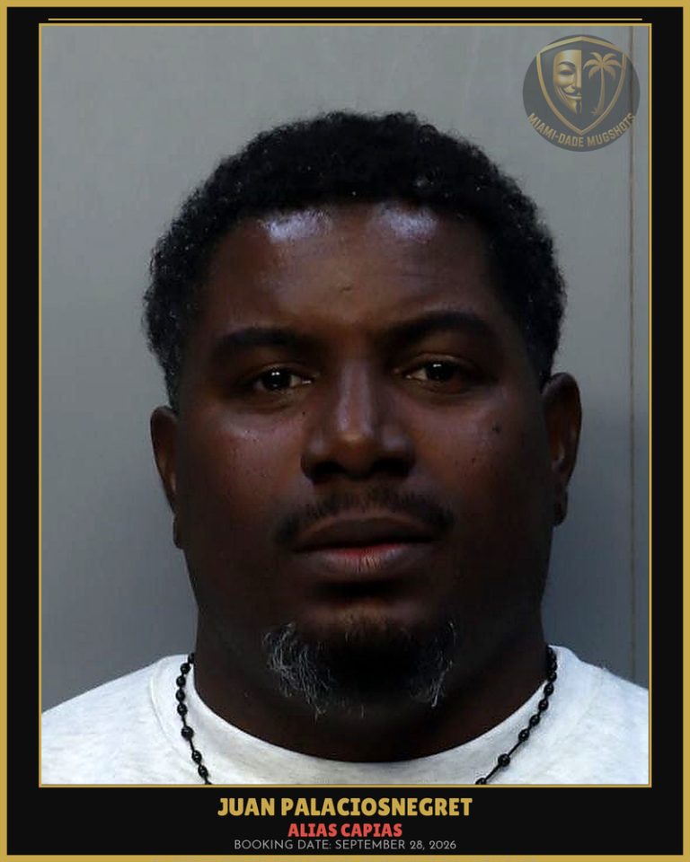 Palaciosnegret Juan Roberto Arrested – ALIAS CAPIAS – Miami-Dade County (September 28, 2026)