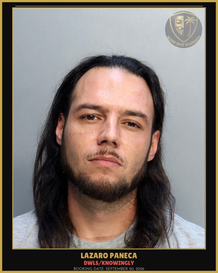 Paneca Lazaro  Eduardo Arrested – DWLS/KNOWINGLY – Miami-Dade County (September 20, 2026)