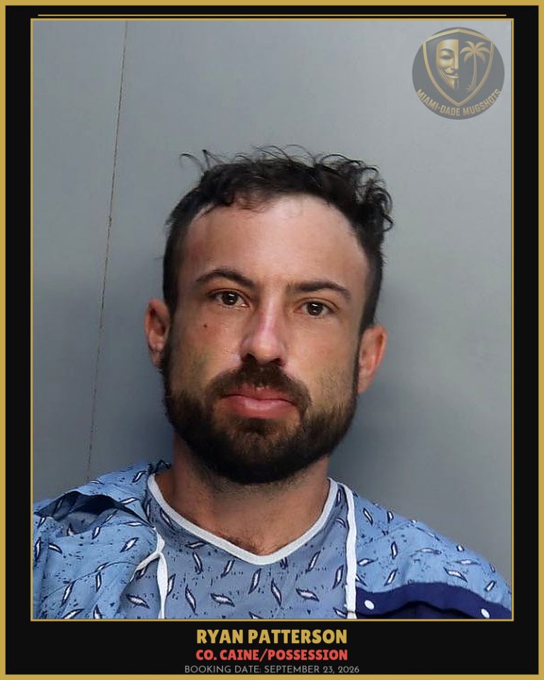Patterson Ryan Lee Arrested – Co. Caine/POSSESSION – Miami-Dade County (September 23, 2026)