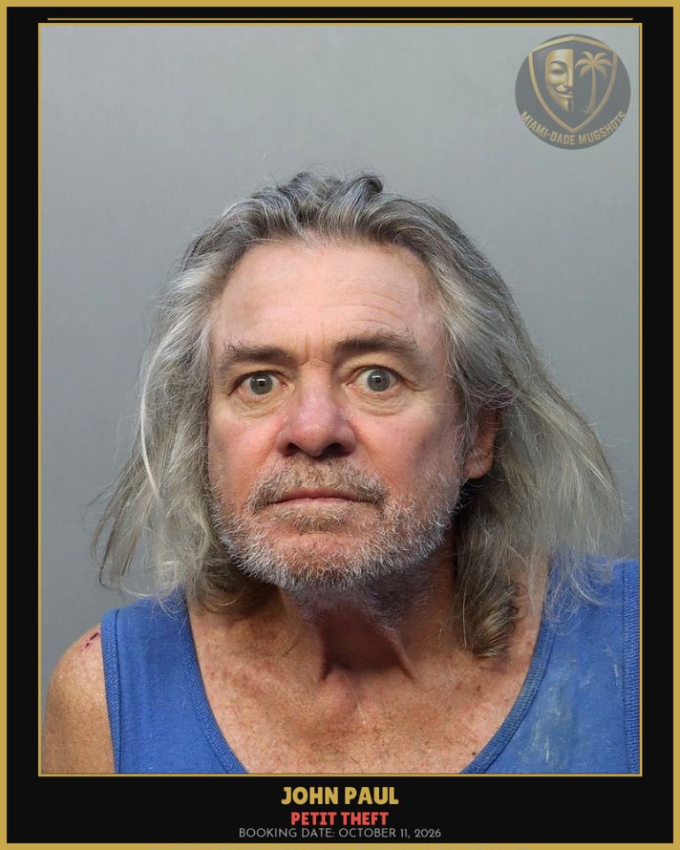 Paul John Arrested – PETIT THEFT – Miami-Dade County (October 11, 2026)