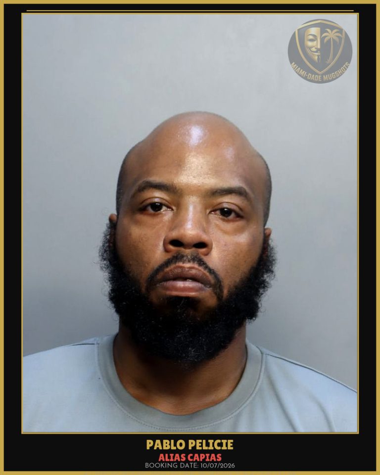 Pelicie Pablo Arrested – ALIAS CAPIAS – Miami-Dade County (Unknown)
