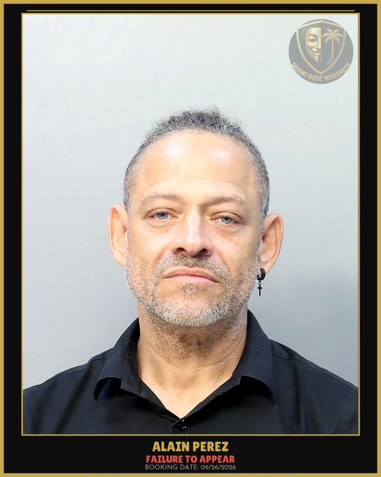Perez Alain Arrested – FAILURE TO APPEAR – Miami-Dade County (Unknown)
