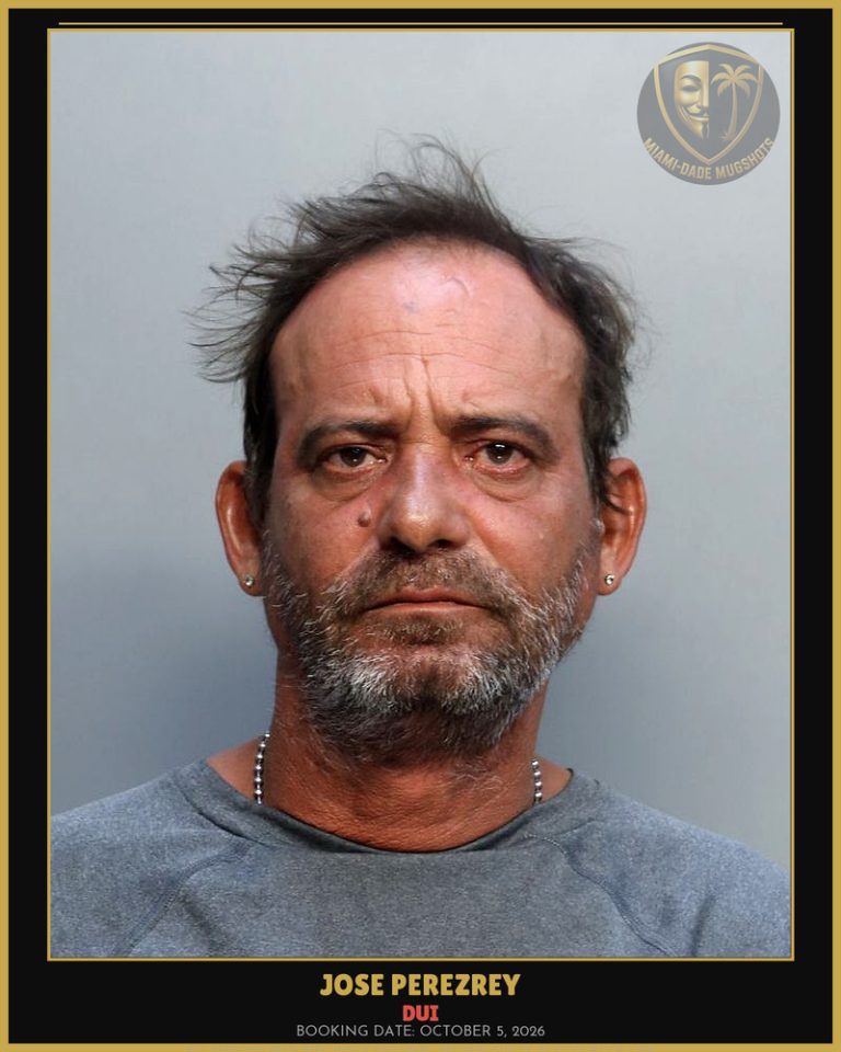 Perezrey Jose Angel Arrested – DUI – Miami-Dade County (October 5, 2026)