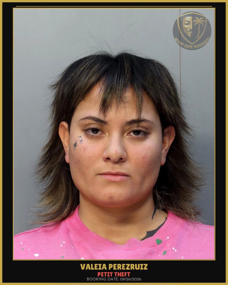 Perezruiz Valeia Arrested – PETIT THEFT – Miami-Dade County (Unknown)