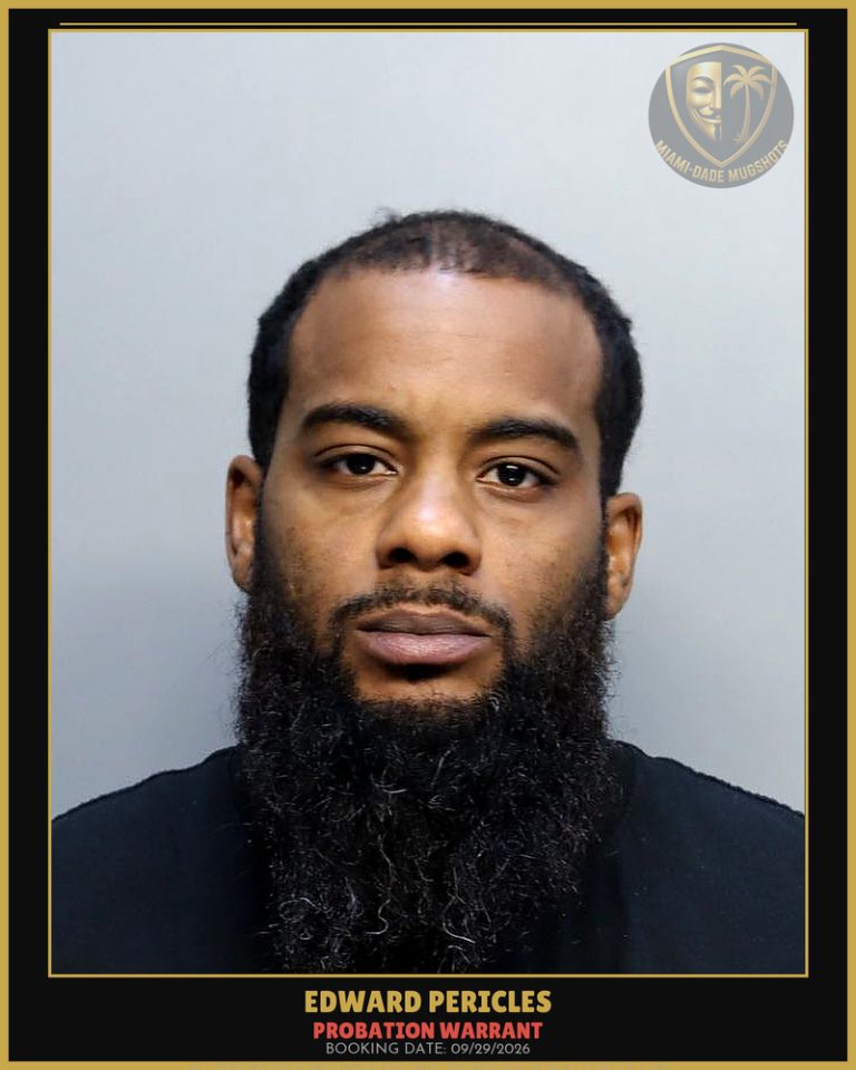Pericles Edward  Michael Arrested – PROBATION WARRANT – Miami-Dade County (Unknown)