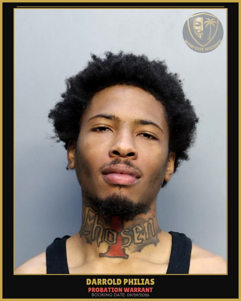 Philias Darrold Arrested – PROBATION WARRANT – Miami-Dade County (Unknown)