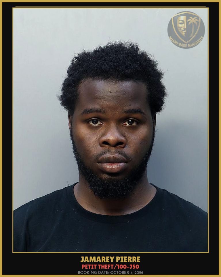 Pierre Jamarey J Arrested – PETIT THEFT/100-750 – Miami-Dade County (October 4, 2026)