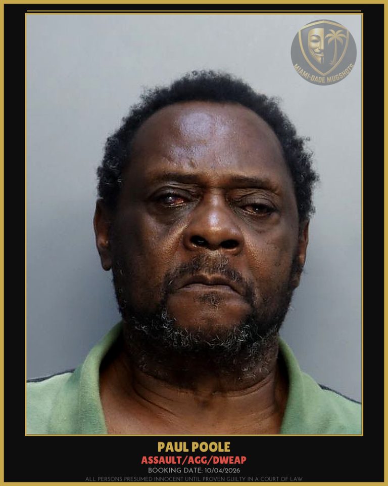 Poole Paul Arrested – ASSAULT/AGG/DWEAP – Miami-Dade County (Unknown)
