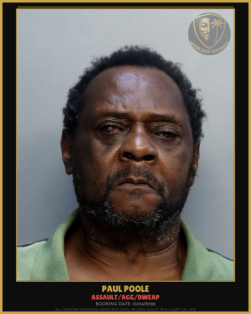 Poole Paul Arrested – Assault/Agg/Dweap – Miami-Dade County (Unknown)