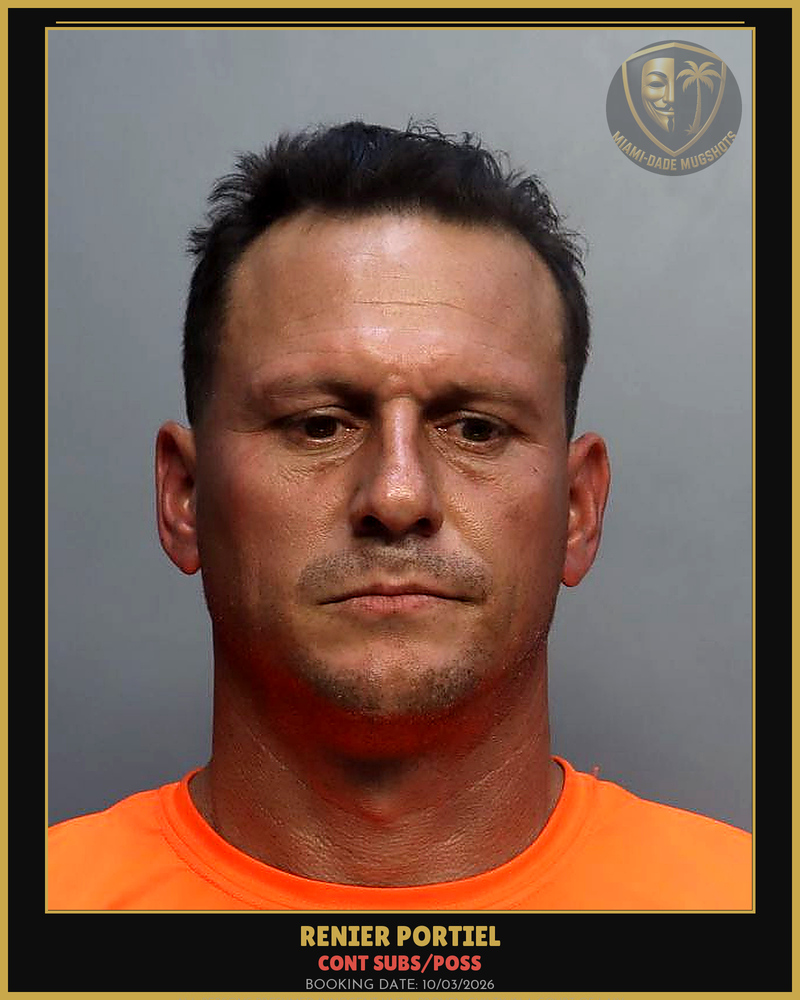 Portiel Renier  J Arrested – Cont Subs/Poss – Miami-Dade County (Unknown)