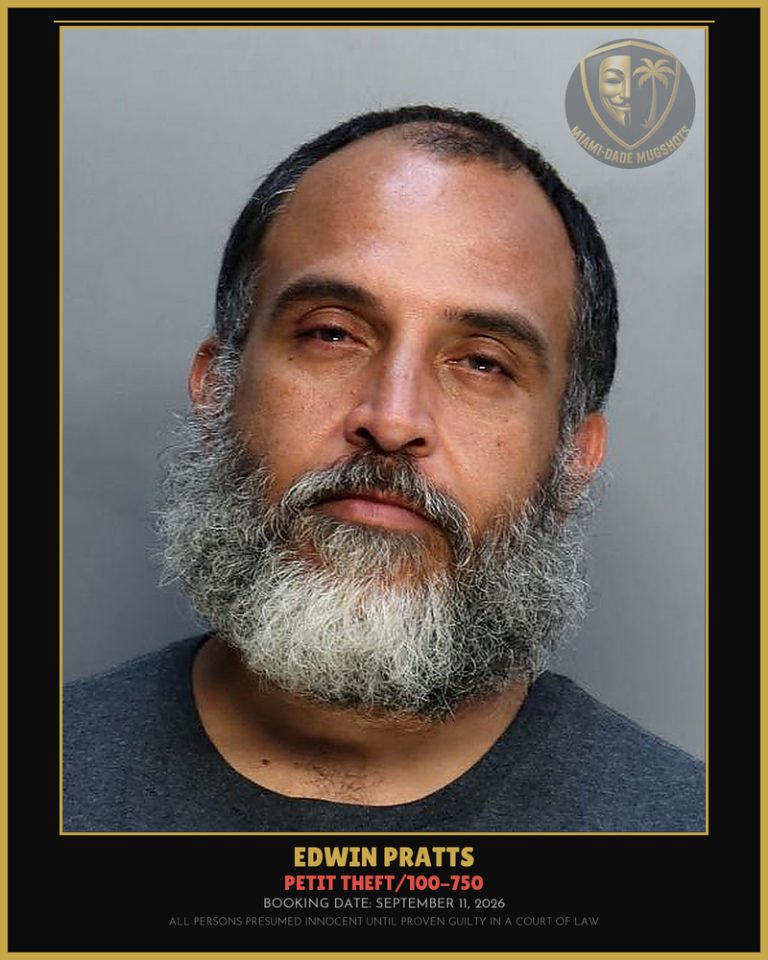 Pratts Edwin Arrested – PETIT THEFT/100-750 – Miami-Dade County (September 11, 2026)