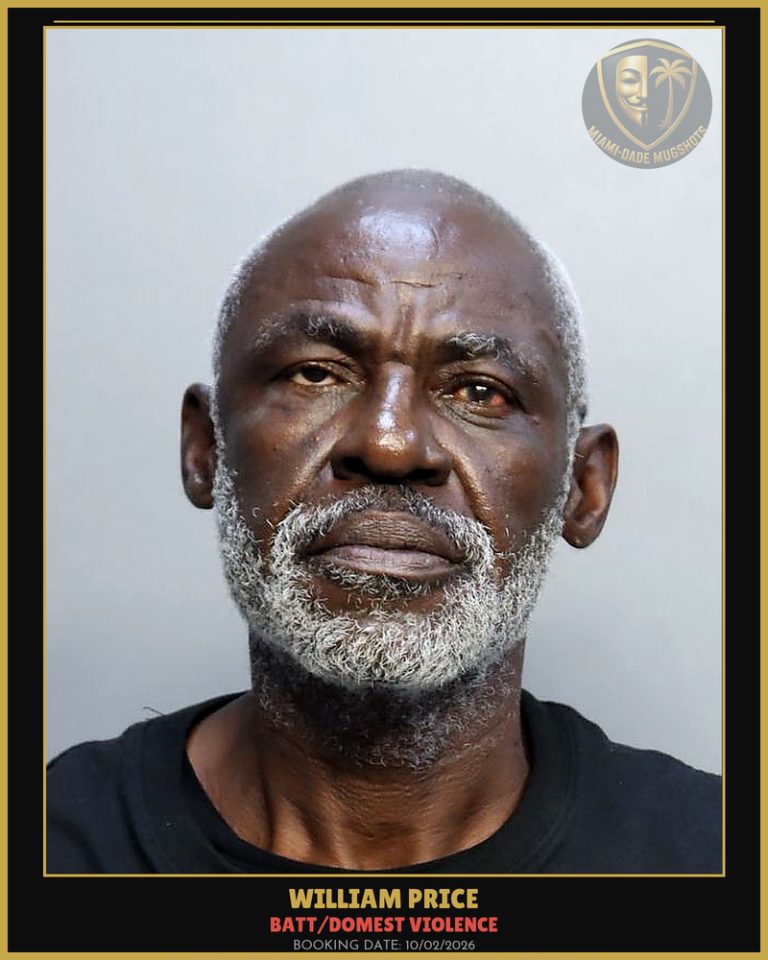 Price William  James Arrested – BATT/DOMEST VIOLENCE – Miami-Dade County (Unknown)