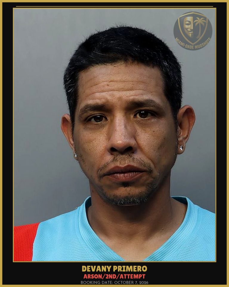 Primero Devany Arrested – ARSON/2ND/ATTEMPT – Miami-Dade County (October 7, 2026)